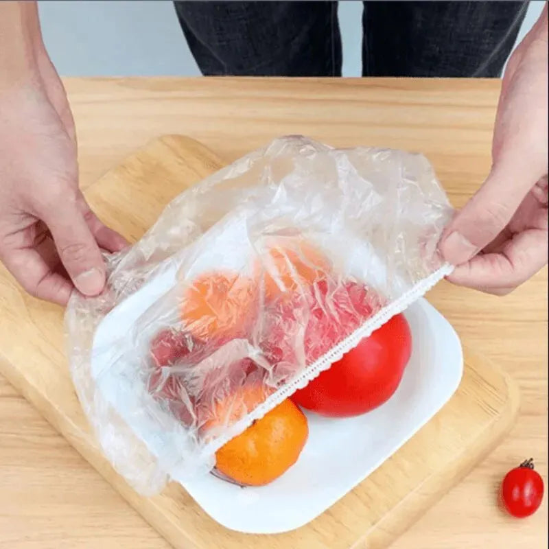 100Pcs Disposable Plastic food Wrap