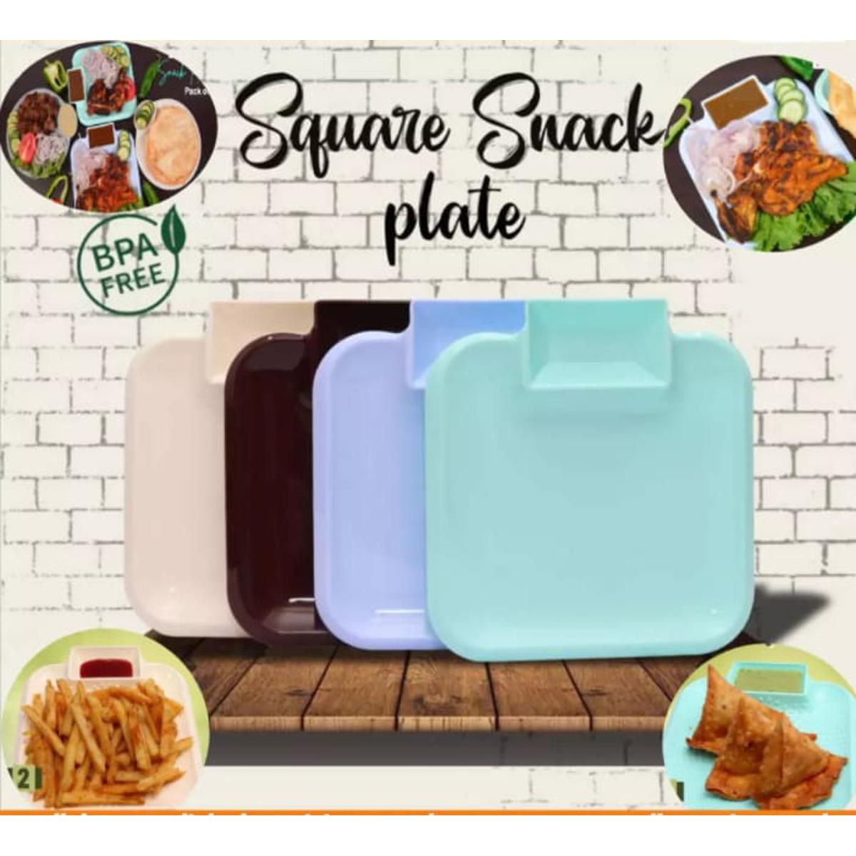 2Pcs Square Snack Plate