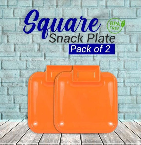2Pcs Square Snack Plate