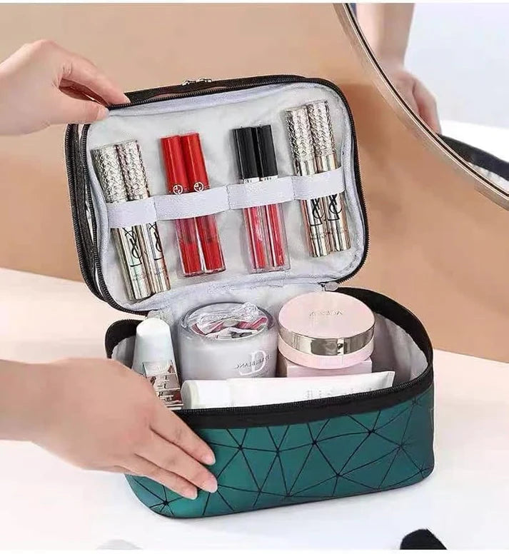 2 Section Transparent Cosmetic Pouch