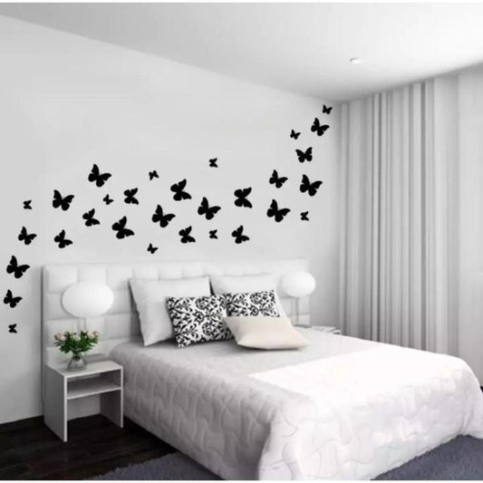 30Pcs Wooden Butterfly with Double Side Tape, Home and Wall Decor