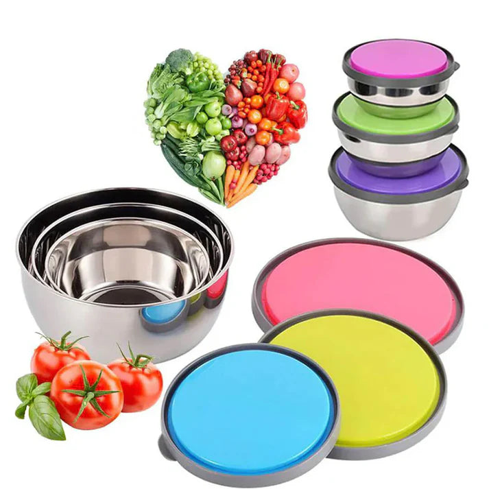3Pcs Food Container with Lid