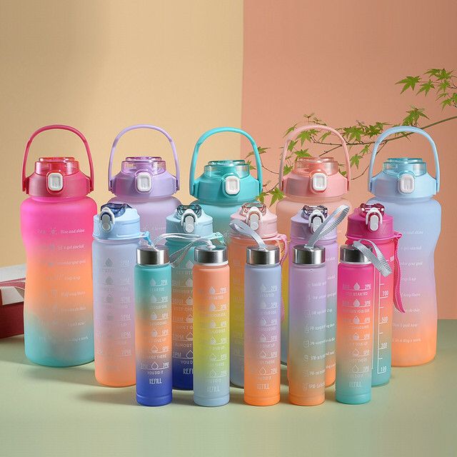 3Pcs Motivational Sports Bottles, Home and Living