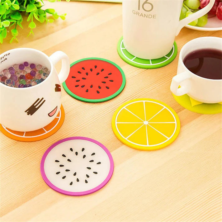 3 Piece Fruit Shape Silicone Beverage Pads