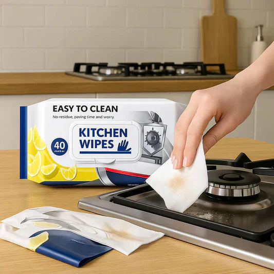 40PCS Multipurpose Kitchen Cleaning Wet Wipes for Oil Stains