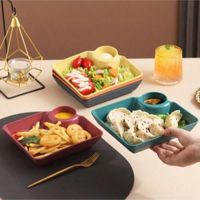 4 Pcs Dumpling Joyful Bites Plate Set