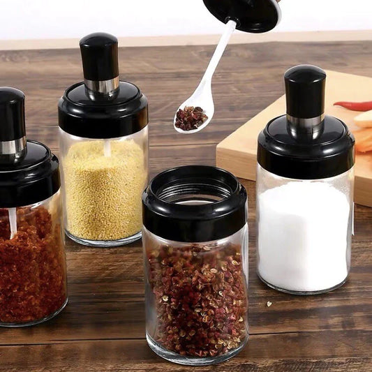 4Pcs Oil & Spice Set (White), Kitchen Accessories