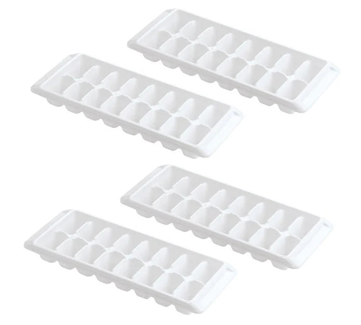 2 Piece White Ice Tray Set (16 Cubes Each)