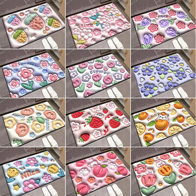 3D Floral Non-Slip Door Mat (Random Design)