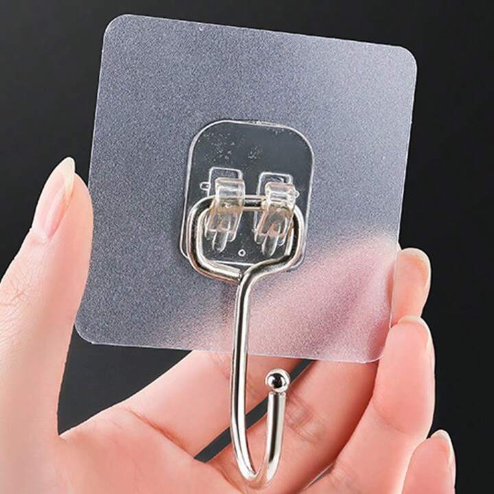 Set of 5 Smart Grip Wall Mount Hooks