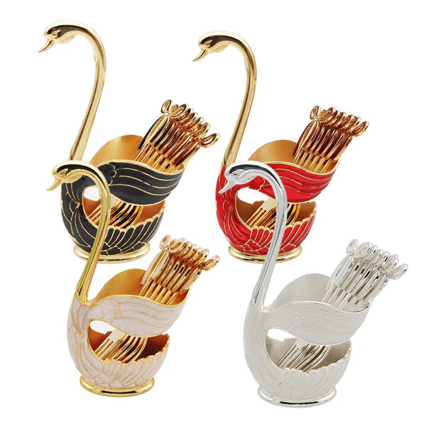 Twirl Swan Spoon Set