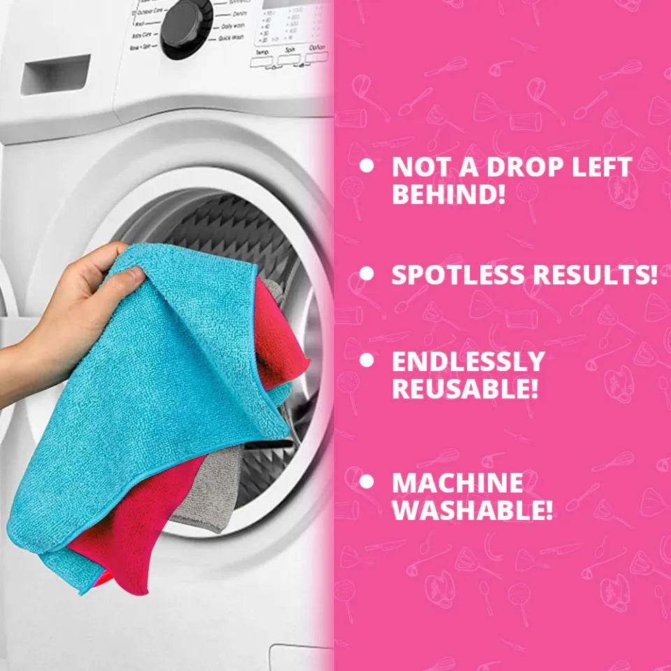 6PCS High Performance Soft Reusable Microfiber Cleaning Cloth Set