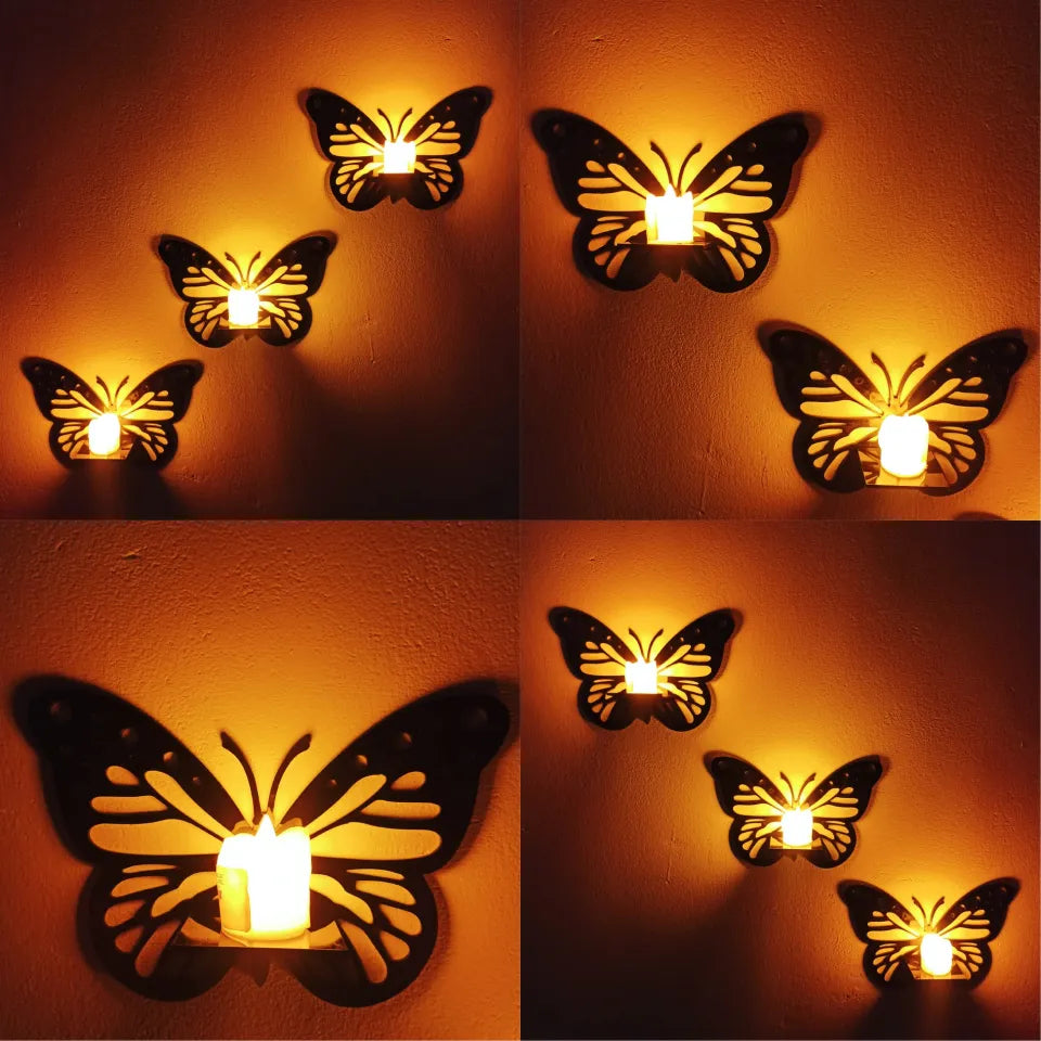 3 Pcs Nature-Inspired Wooden Butterfly