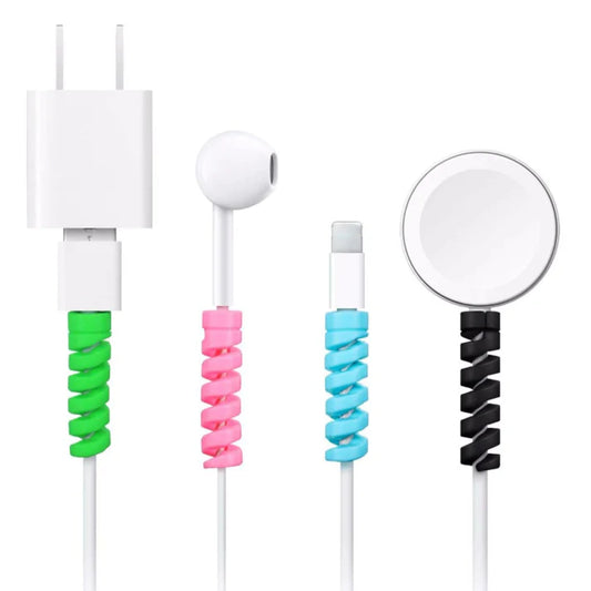 4 Pack Spiral Silicone Charging Cable Protectors