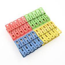 24 Pcs Colorful Plastic Clothespins