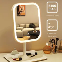 Touch Control Lighted Mirror With USB Charging Port