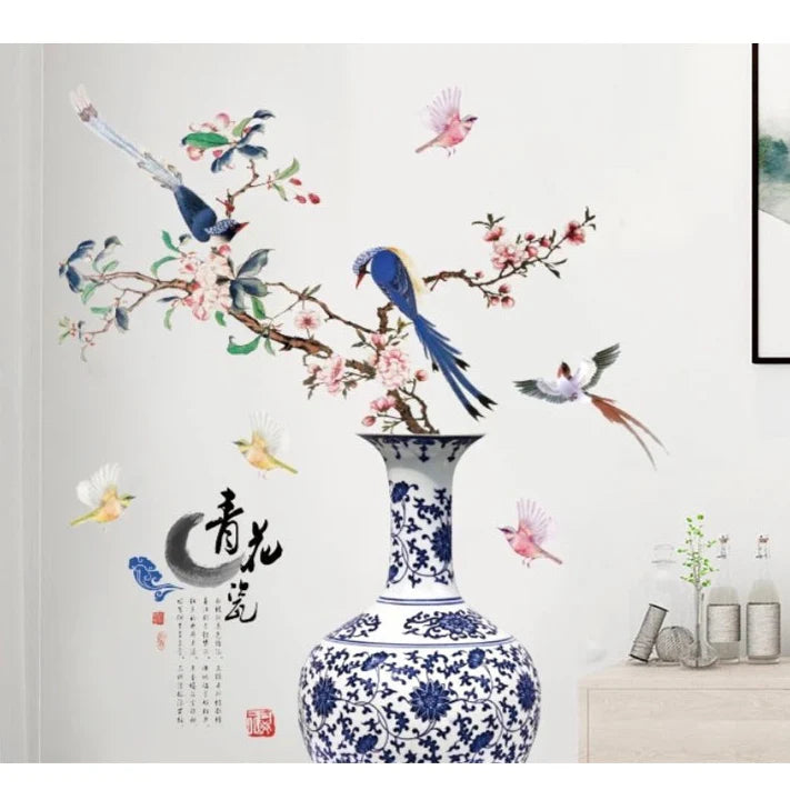 Floral Pot Wall Sticker