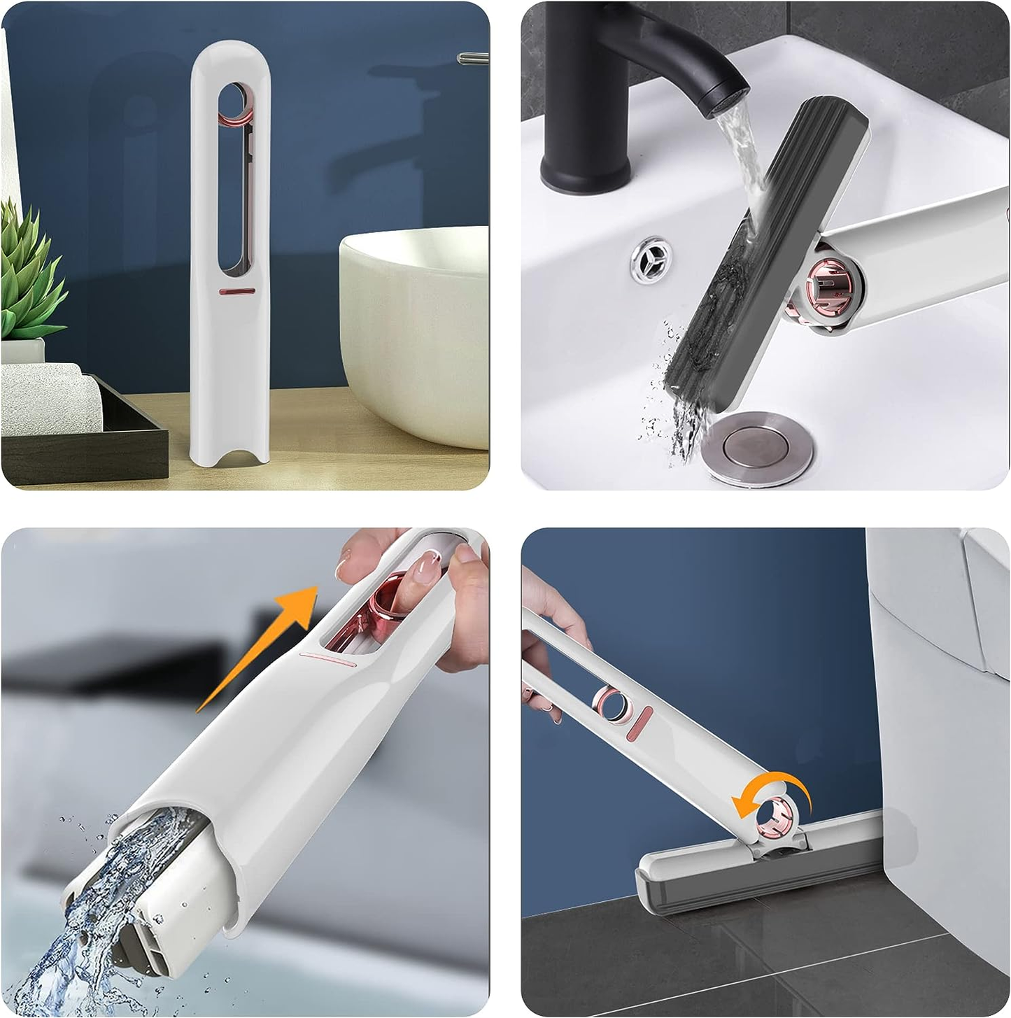 Easy Squeeze Wet & Dry Microfiber Floor Cleaner Mop, Home and Living