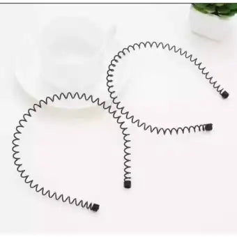 2-Piece Black Wavy Metal Hairbands