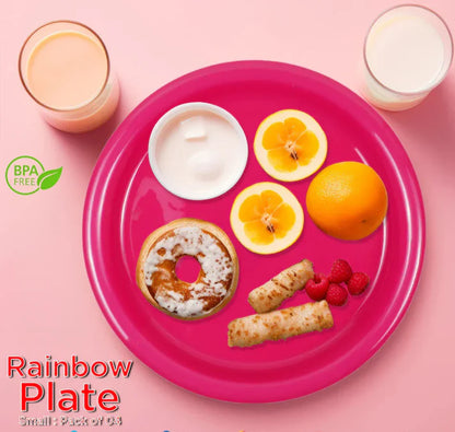 Set of 4 Colorful Rainbow Mini Plates
