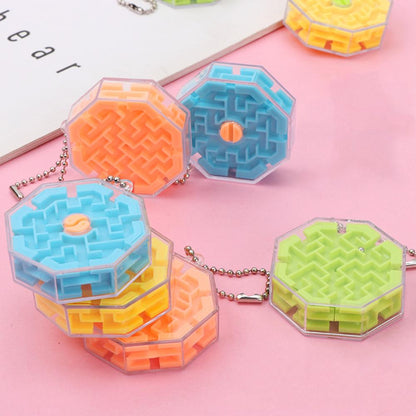 Amaze 3D Gravity Memory Sequential Maze Ball KeyChain