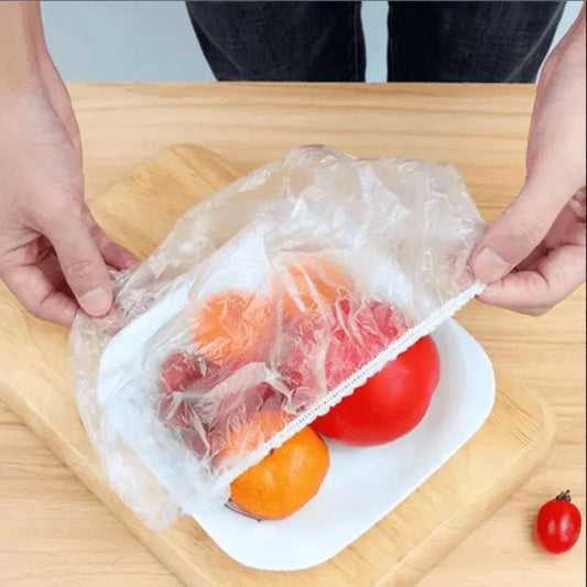 100Pcs Disposable Plastic food Wrap
