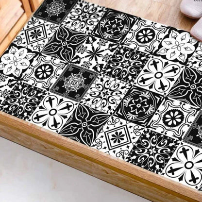 12Pcs Monochrome Tile Stickers