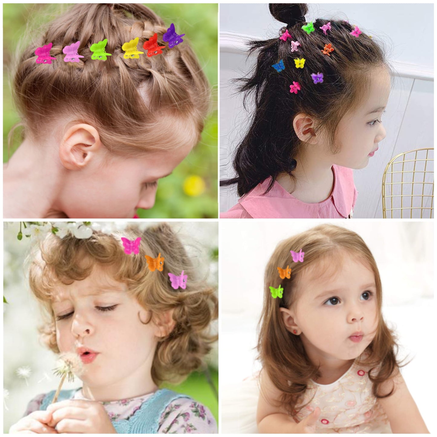 12Pcs Colorful Tiny Flower Hair Clips Fun & Cute, Health and Beauty 