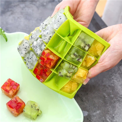 15 Slot Freezer Safe Stackable Ice Cube Tray With Lid, Kitchen Accessories 