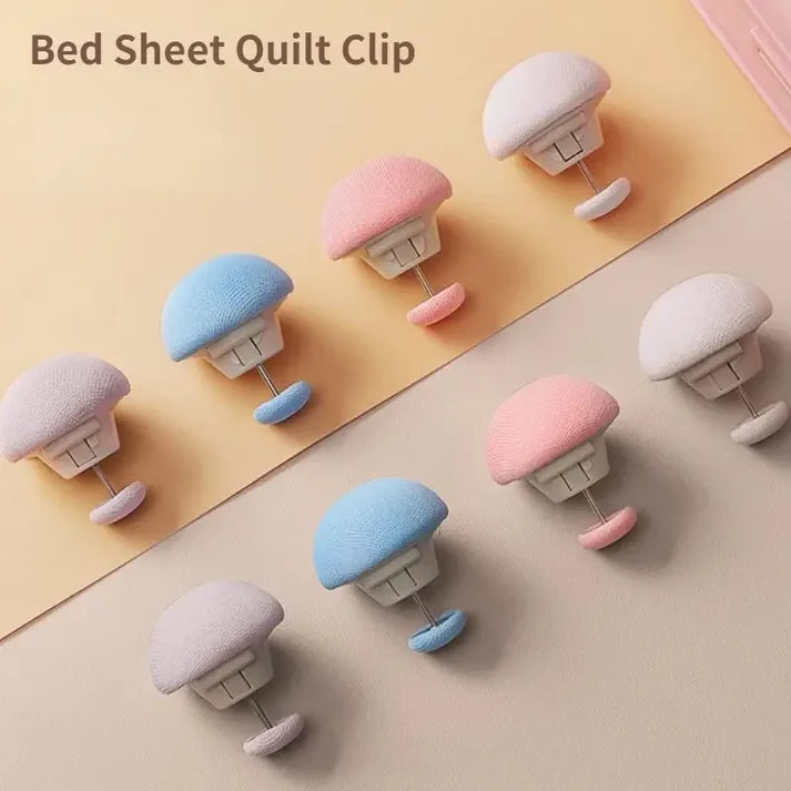4 Piece Mushroom Duvet & Bed Cover Clips Set