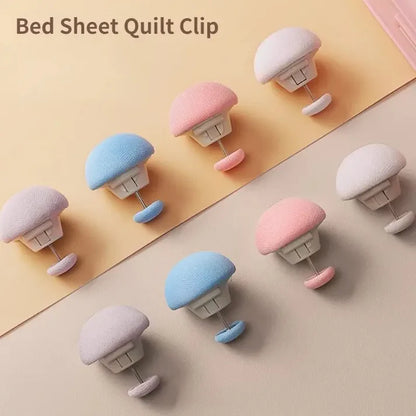 4 Piece Mushroom Duvet & Bed Cover Clips Set