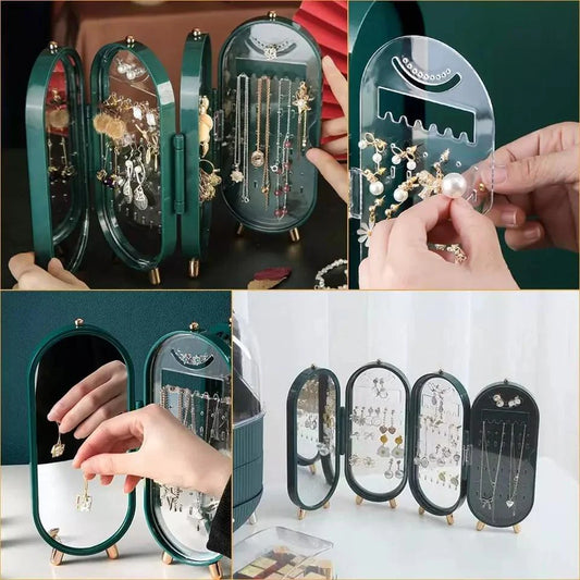 Foldable Mirror Jewelry Case