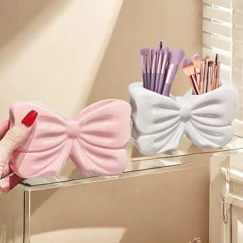 1PC Makeup Brush Organizer (Bow Shape For Vanity Table) (5X3Inch)