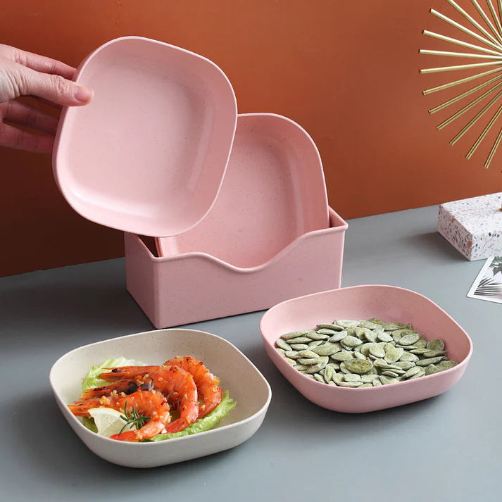 2 Piece Microwave-Safe Plastic Plate Set
