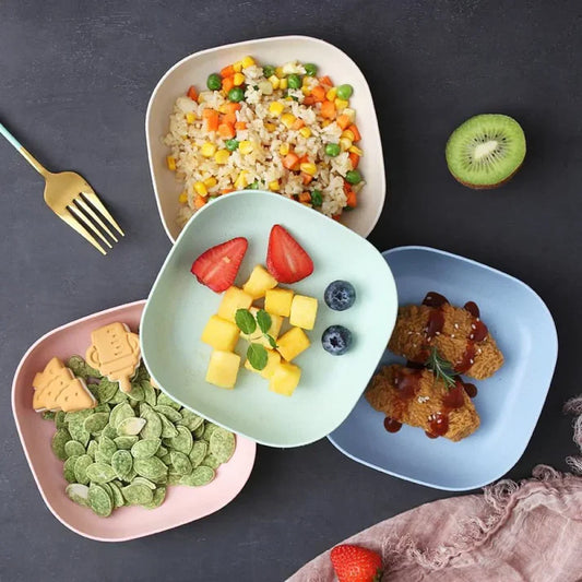 2 Piece Microwave-Safe Plastic Plate Set