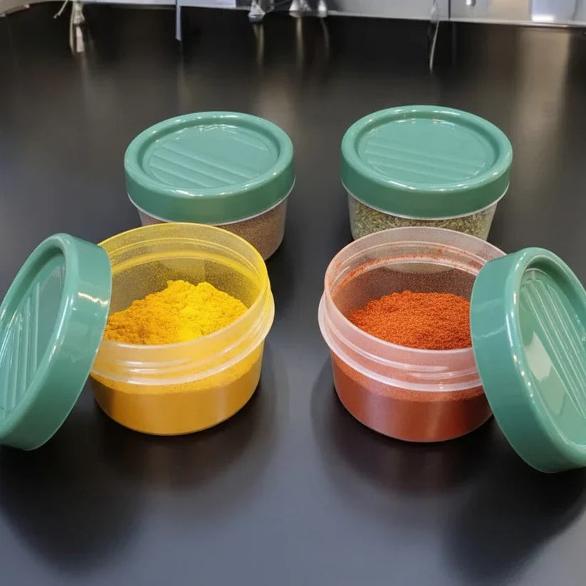 Set Of 4 For Spices Airtight 200ml Twist Lid Jars