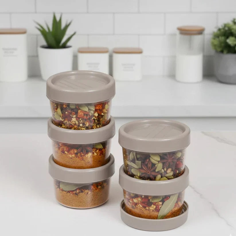 Set Of 4 For Spices Airtight 200ml Twist Lid Jars