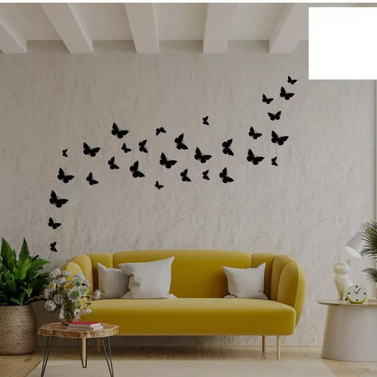30-Piece Wooden Butterfly Nature Wall Décor Set
