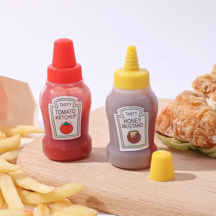 2Pcs Mini Sauce Bottles, Kitchen Accessories 
