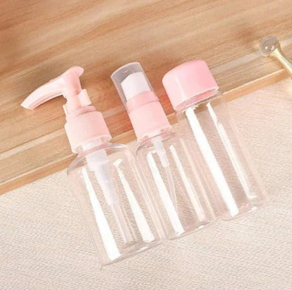 3-Pack BPA-Free Cosmetic Lotion Bottles for Travel