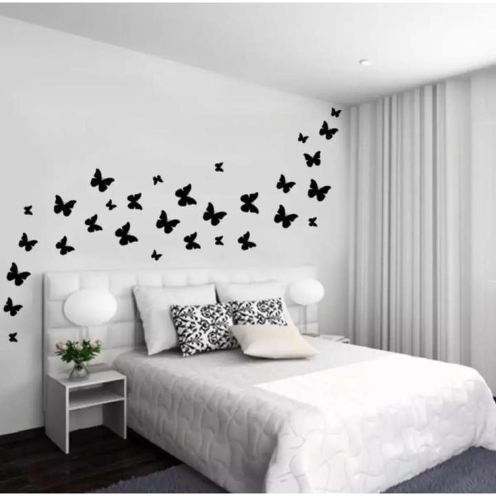 30Pcs Wooden Butterfly with Double Side Tape, Home and Wall Decor