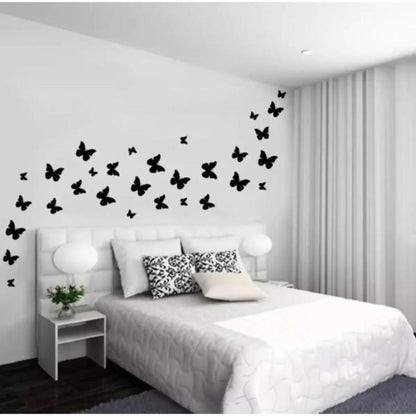 30Pcs Wooden Butterfly with Double Side Tape, Home and Wall Decor