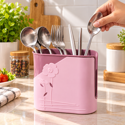 Plastic Cutlery Stand Multipurpose Spoon & Fork Holder