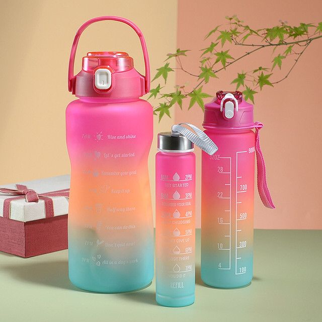 3Pcs Motivational Sports Bottles, Home and Living 