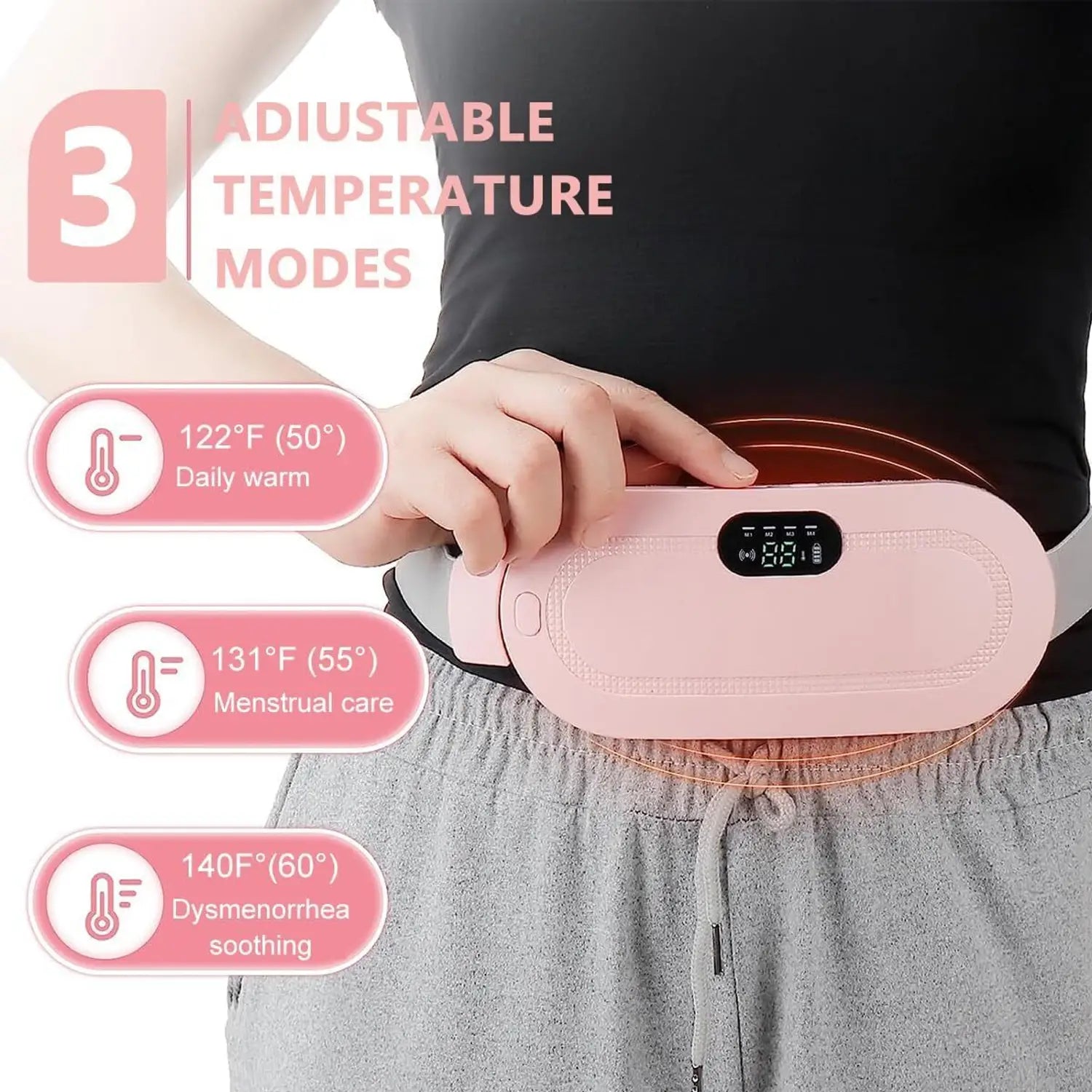 Smart Cramp Relief Belt With Heat Therapy