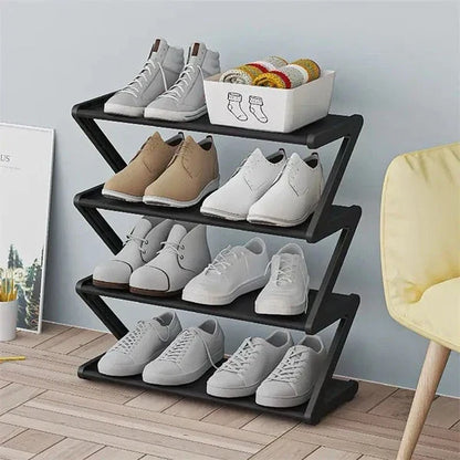 4-Layer Footwear Storage Rack – Durable X-Shape Shoe Organizer