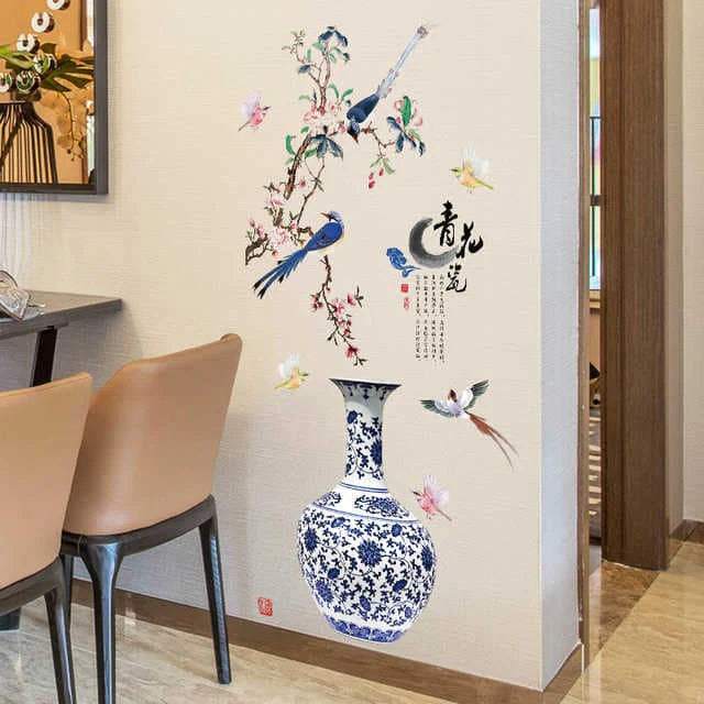 Floral Pot Wall Sticker