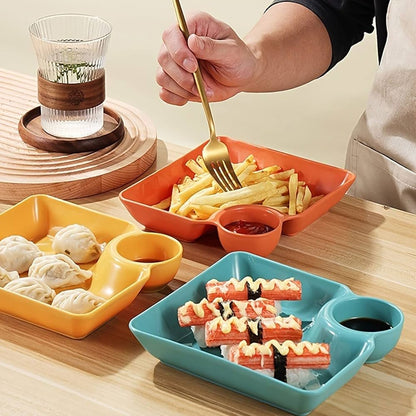 4 Pcs Dumpling Joyful Bites Plate Set