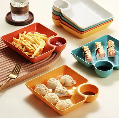 4 Pcs Dumpling Joyful Bites Plate Set