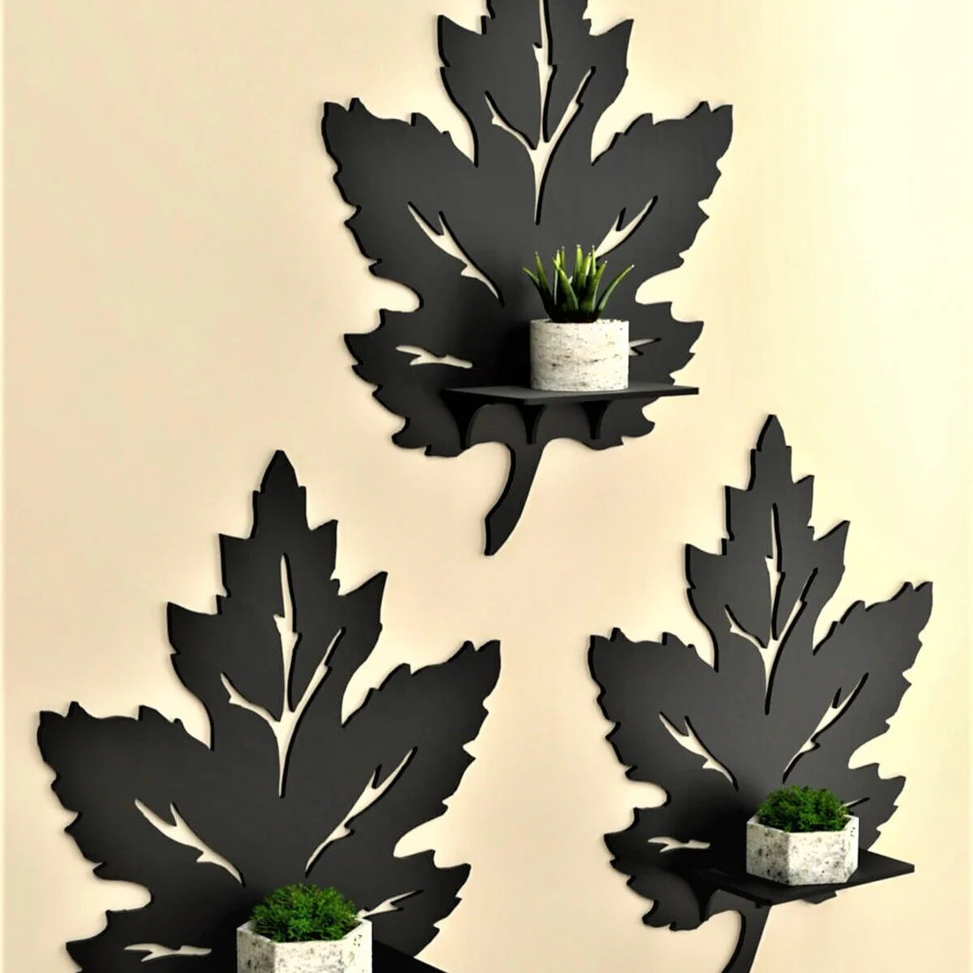  4Pcs Leaf Shelf